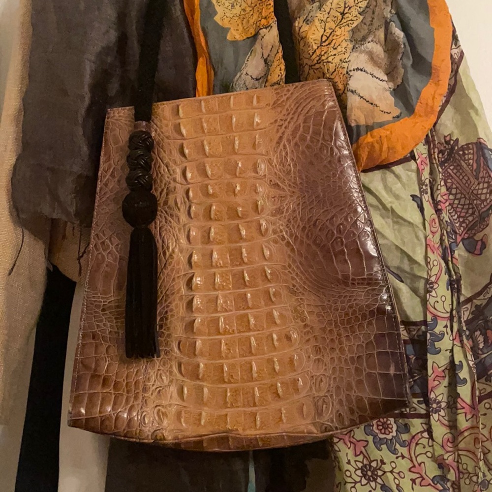 Alligator shoulder bag